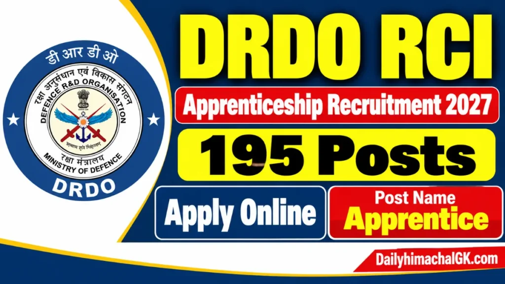 DRDO RCI Apprenticeship Recruitment 2027