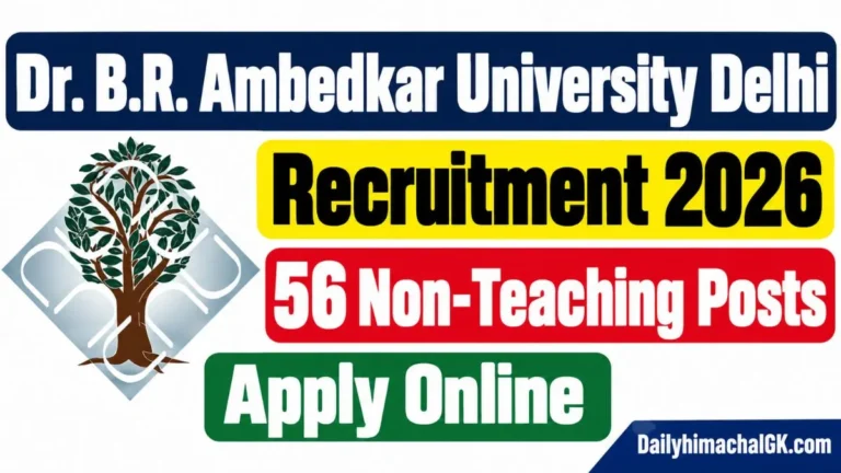 Dr. B.R. Ambedkar University Delhi Recruitment 2026
