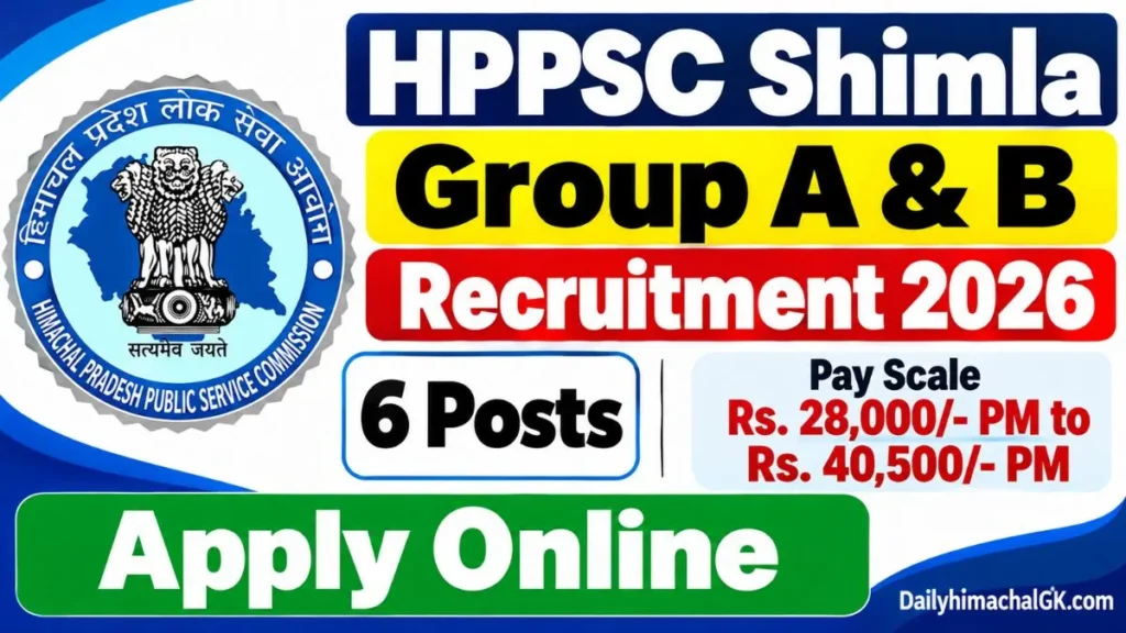 HPPSC Shimla Group A & B Recruitment 2026