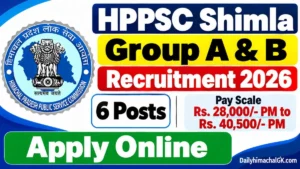 HPPSC Shimla Group A & B Recruitment 2026