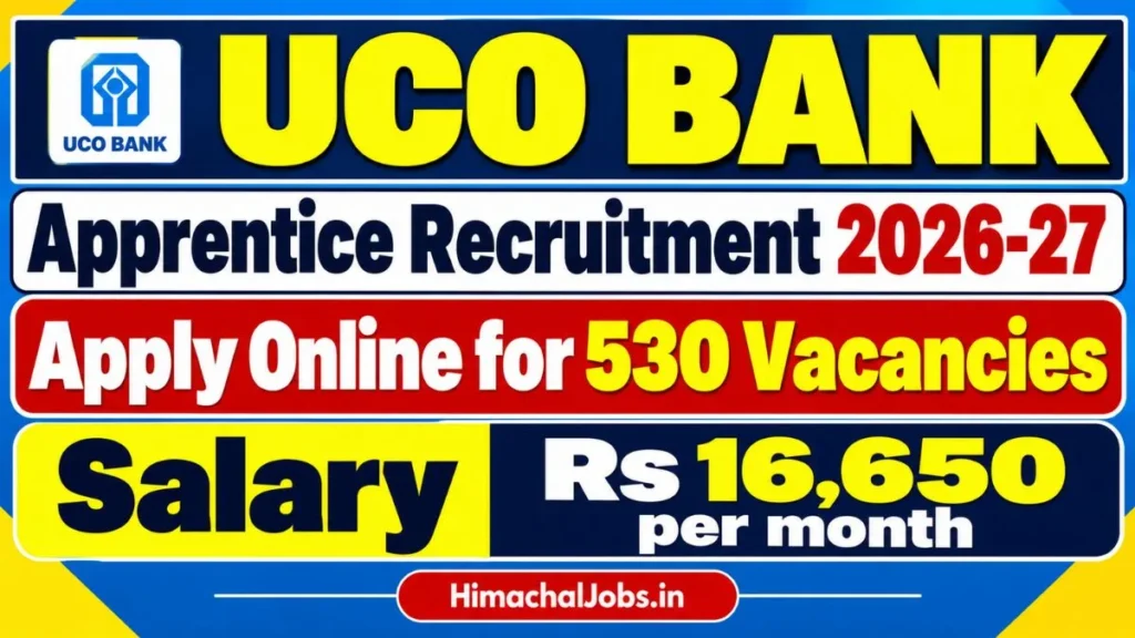 UCO Bank Apprentice Recruitment 2026
